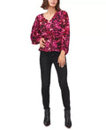 Vince Camuto Printed Peplum Blouse, Size XS by Vanessa Jane