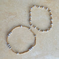 Two Toned Beads Stretch Bracelet Set Of 2