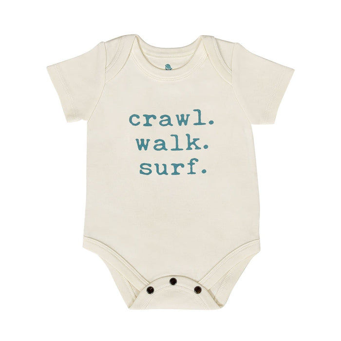 graphic bodysuit | crawl walk surf by Finn + Emma