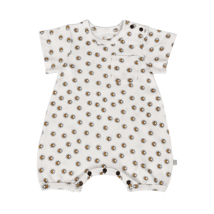 short sleeve romper | sun by Finn + Emma