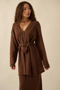 Promise the Label Belted Button-Front Cardigan by Boutique 23