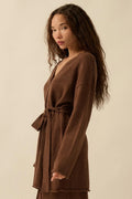 Promise the Label Belted Button-Front Cardigan by Boutique 23