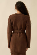 Promise the Label Belted Button-Front Cardigan by Boutique 23