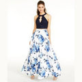 City Studios Juniors Lace Top and Long Floral Skirt by Vanessa Jane
