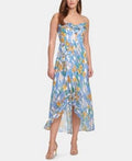 Kensie Women's Maxi Floral Ruffled Trim Dress by Vanessa Jane