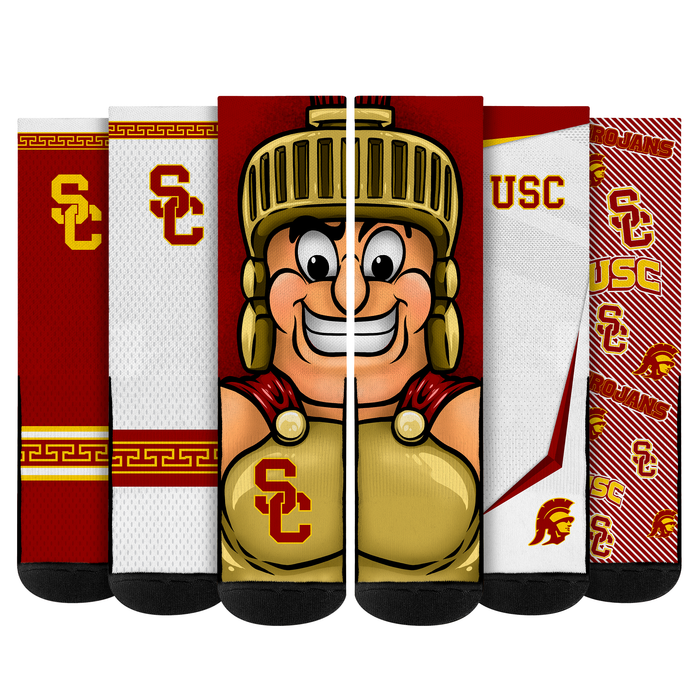 USC Trojans - Super Fan Bundle 5-Pack by Rock 'Em Socks