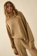 Promise the Label Textured Mock-Neck Sweater by Boutique 23