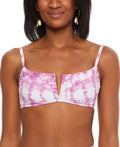 Bar III Summer Stripes V-Wire Bikini Swim Top by Vanessa Jane