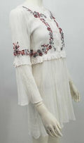 Max Studio London Ruffle-Sleeve Embroidered Floral Slip Maxi Dress,Small/Floral by Vanessa Jane