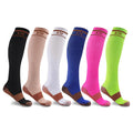 6-Pairs: Unisex Copper-Infused Knee High Compression Socks by DailySale