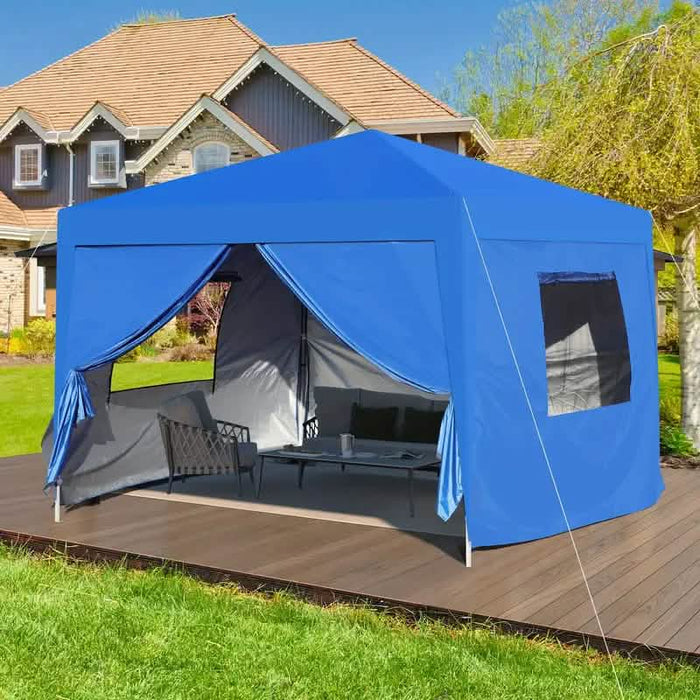 Outdoor 10X10 Ft. Pop Up Gazebo Canopy Tent with Removable Sidewall with Zipper by DailySale