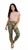 Free People Women's Pink Printed Short Sleeve Crew Neck T-Shirt Top-Size Small by Vanessa Jane