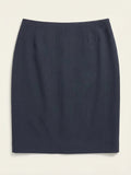 Le Suit Women's Shadow-Stripe Skirt Navy Size 10 by Vanessa Jane