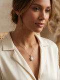 RHmacy Genuine Opal and White Topaz Pendant in 18 k Gold-Plated by Vanessa Jane