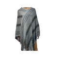 Anthropologie Style Women's Cold Weather Warm Knit Ruffle Knit Pullover Poncho by Vanessa Jane