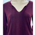 Eci Keyhole Bell-Sleeve Blouse, Size Medium by Vanessa Jane