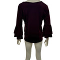 Eci Keyhole Bell-Sleeve Blouse, Size Medium by Vanessa Jane