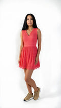 Adrianna Papell Womens V-Neck Sleeveless Fit-and-Flare Dress, size 2 by Vanessa Jane