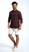 Alfani Mens Classic-Fit Brushed Plaid Shirt
