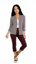 Alfani Striped Shawl-Collar Jacket, Size XS by Vanessa Jane