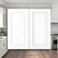 Hampton Bay Hampton Satin White Raised Panel Stock Kitchen Cabinet by Vanessa Jane