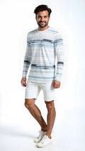 Alfani Mens Cotton Striped T-Shirt by Vanessa Jane