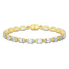 Natural Blue Topaz Tennis Bracelet