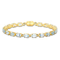 Natural Blue Topaz Tennis Bracelet by Fine Color Jewels