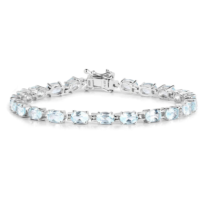 Natural Blue Topaz Bracelet by Fine Color Jewels