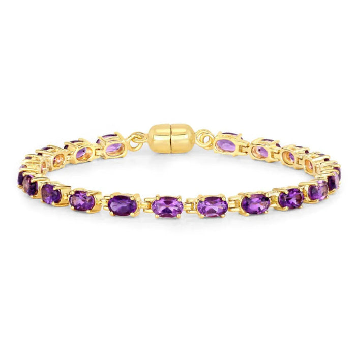Natural Amethyst Tennis Bracelet by Fine Color Jewels