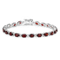 Natural Red Garnet Tennis Bracelet by Fine Color Jewels