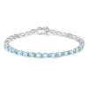 Genuine Blue Zircon Tennis Bracelet