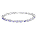 Genuine Purple Tanzanite Tennis Bracelet Women by Fine Color Jewels