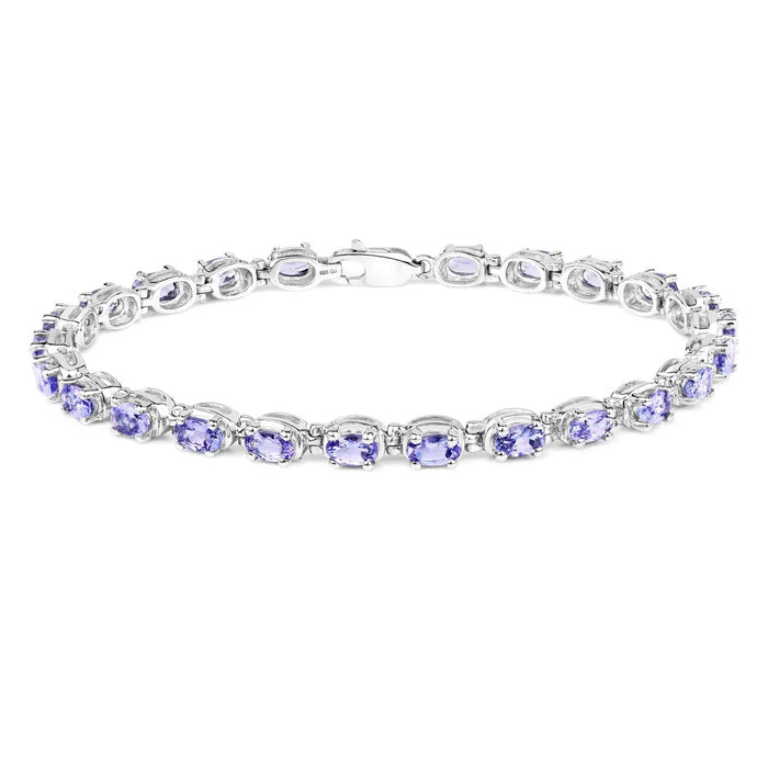 Genuine Purple Tanzanite Tennis Bracelet Women by Fine Color Jewels
