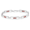 Genuine Orange Sapphire Tennis Bracelet
