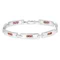 Genuine Orange Sapphire Tennis Bracelet by Fine Color Jewels