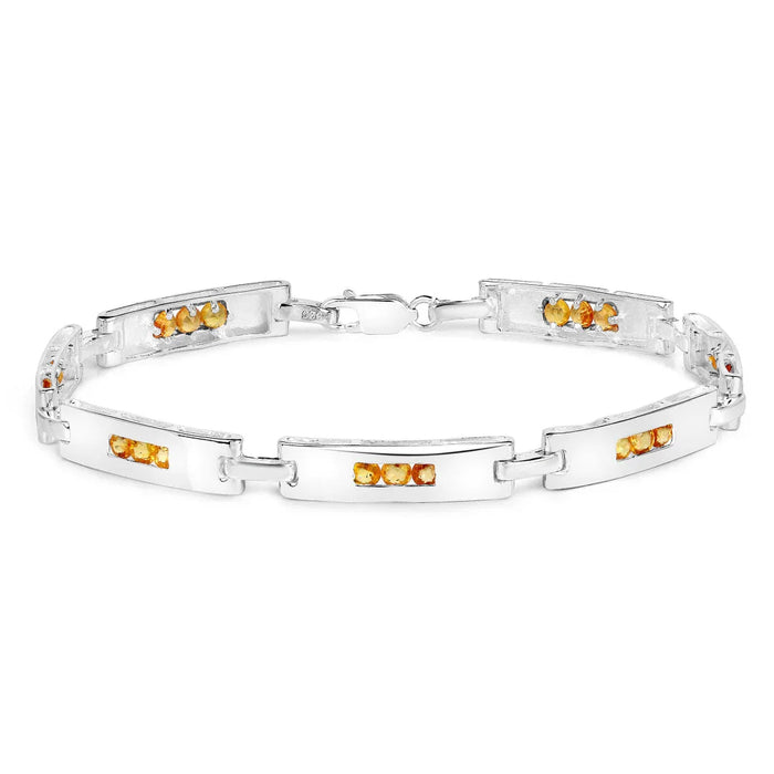 Genuine Yellow Sapphire Tennis Bracelet by Fine Color Jewels