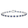 Genuine Blue Sapphire Tennis Bracelet by Fine Color Jewels