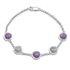 Genuine Charolite And Labradorite Strand Bracelet