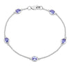 Genuine Purple Tanzanite By The Yard Bracelet