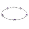 Genuine Purple Amethyst By The Yard Bracelet