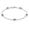 Genuine Purple Amethyst By The Yard Bracelet by Fine Color Jewels