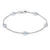Genuine Blue Topaz By The Yard Bracelet