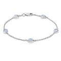 Genuine Blue Topaz By The Yard Bracelet by Fine Color Jewels