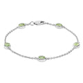 Genuine Green Peridot By The Yard Bracelet by Fine Color Jewels