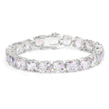 Genuine Opal Rainbow Quartz Tennis Bracelet by Fine Color Jewels