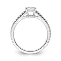 Lab Grown Diamond East-West Oval Pave Engagement Ring by Fine Color Jewels