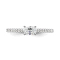 Lab Grown Diamond East-West Oval Pave Engagement Ring by Fine Color Jewels