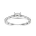 Lab Grown Diamond East-West Oval Pave Engagement Ring by Fine Color Jewels