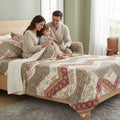 DaDa Bedding Cranberry Sage Floral Flat Sheet Set by DaDalogy Bedding Collection